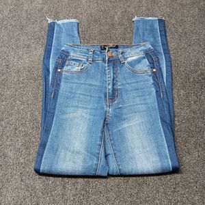 Black Label C'Est Toi Jeans Women 0‎ / Waist 25 Blue Skinny Raw Hem